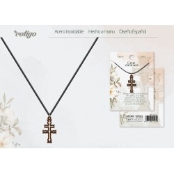 Colgante Cruz Caravaca Madera Con Accesorio Acero - Coleccion Provincias (Murcia) ·